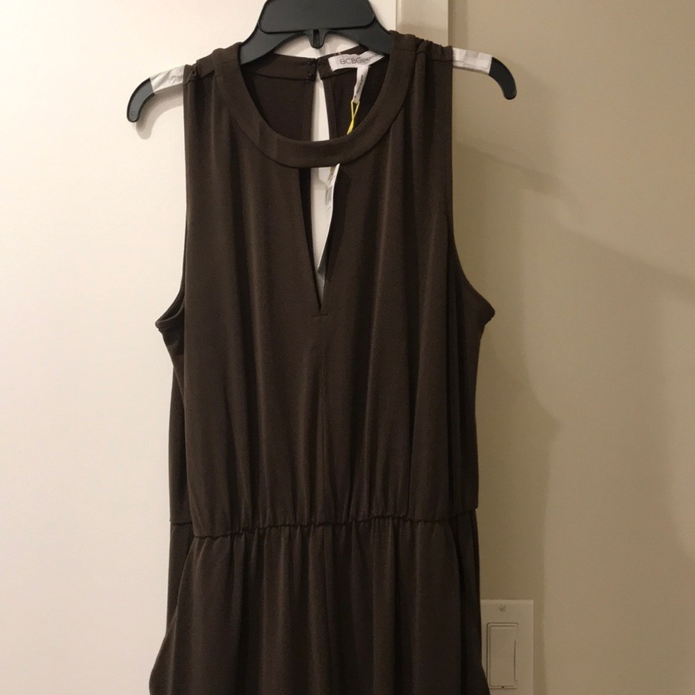 Bcbg generation dark green jumpsuit